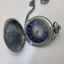 Vintage Molnija Pocket Watch USSR 60 Years Soviet Power 18 Jewels Working picture