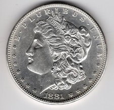 1881-S Morgan Silver Dollar GEM BU picture
