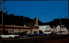 North Cambria CA coastal town shops restaurants Corvette VW Bus unused postcard picture