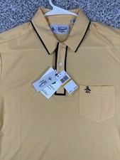 Original Penguin Polo Shirt Warm Apricot Mens Small Heritage Performance NWT picture