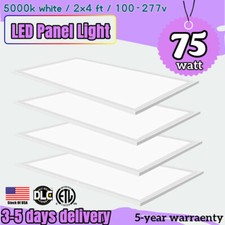 2x4ft LED Flat Panel Light Fixture 75W Drop Ceiling Shop Office Lights 4-12Pack picture