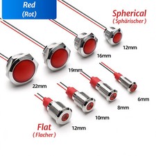 Metal Indicator Light LED Waterproof Small Line Power Signal Light AC/DC 3V-220V picture