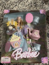 BARBIE Swan Lake 2004 Fantasy Tales Tea Party Set Party Doll Blue Dress Unopened picture