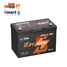 LiTime 12V 100Ah Group 27 Bluetooth LiFePO4 Lithium Battery For RV Marine Solar picture