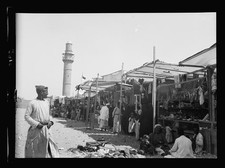 Photo:Nebi Rubin Southern Palestine 1910s Market Mosque Minaret Bazaar picture