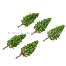 80pcs Model Pine Trees Deep Green For N HO Scale Layout 68mm #pq picture