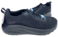 Skechers Women's Bobs Sport Lace Up Athletic Walking Shoes Black Size:7.5 81X picture