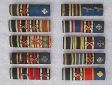 TEN (10) WW1 WW2 German Ribbon Bars - Oldenburg, Saxe Meiningen, Lippe, & MORE picture