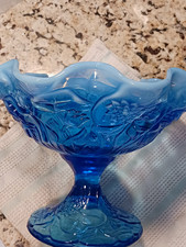 Fenton EAPG Waterlily Pedestal Compote Bowl 8