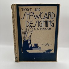 1932 RARE Dust Jacket Ticket and Show Card Designing F. Arthur Pearson picture