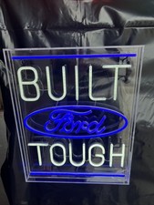 Built Ford Tough Acrylic Led Neon ￼Sign Office, Garage,Man Cave, FamilyRoom Bar picture
