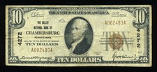 1929 $10 THE VLY NB OF CHAMBERSBURG PA picture