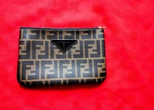 FENDI Authentic Zucca Monogram Canvas Clutch Pouch Cosmetic bag Made in Italy picture