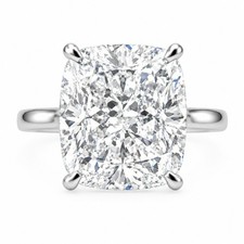 10 Ct Certified Gorgeous E VVS2 Diamond Ring In 925 Silver Prong Setting picture