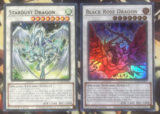 Yugioh: Stardust Dragon Rare + Black Rose Dragon Ultra Rare Holo - 1st Edition picture