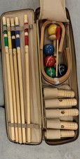 Vintage   Wooden Croquet Set Gate  Golf picture