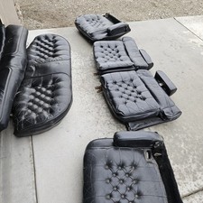 1987- 92 Cadillac Brougham FleetwooDeElegance Black leather seats *FULL SET * picture