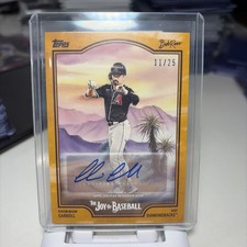 Corbin Carroll Auto /25 2025 Topps X Bob Ross Indian Yellow 23D Diamondbacks picture