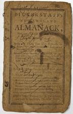 1787 BICKERSTAFF'S NEW-ENGLAND ALMANACK WEST NORWICH CONNECTICUT TRUMBULL TAVERN picture