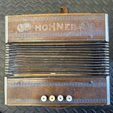Vtg M. Hohner Grand Prix San Francisco Melodeon Diatonic Accordion 10 Button picture