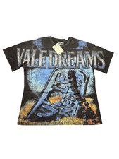 Vale Lives Valley Dreams Dog Tag T-Shirt Men's Size Medium Black picture