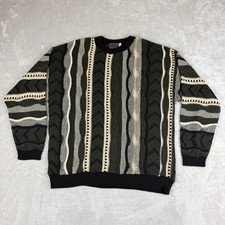 VTG Milford Sportswear Coogi Style Sweater Mens XL 3D Textured Biggie USA EUC picture