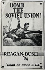 Vintage 1984 Punk Rock Flyer Reagan Bush Bomb Soviet Union Underground Punk picture