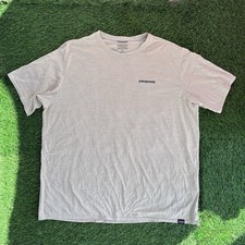 Patagonia Capilene Cool Daily T-Shirt Wave Logo Men’s XL Beige Performance  picture