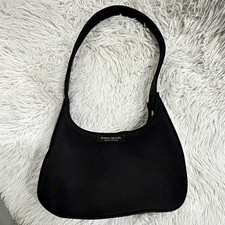 Kate Spade New York Black Crescent Shoulder Bag Zip Silver Hardware picture