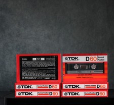 Lot of 6 TDK D60 Blank Audio Cassette Tapes New Sealed Normal Bias Vintage 1982 picture