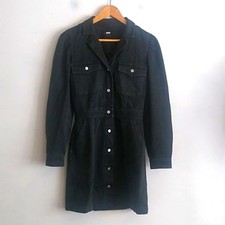Rails Womens Dress Lisette Mini Dress Carbon Black Long Sleeve Buttons size XS picture
