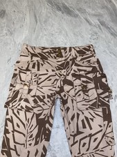 Gucci 2008 Frida Giannini Cargo Pants Abstract Print Beige Brown IT 40 Vintage picture
