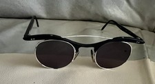 Vintage L.A. EYEWORKS  PLUTO I  Matte Black / Silver Metal Sunglasses France picture