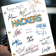 Hackers Script Signed, Reprint Autograph, Angelina Jolie Signed Replica picture