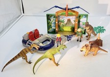 Playmobil Dinos 70507 Dino Explorer Play Box & 9435 Dino Hovercraft W/Dinosaurs picture