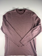 TravisMathew Mens M Purple Waffle Knit Long Sleeve Crewneck Shirt picture