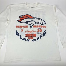 Denver Broncos Football 1999 Murina White Crewneck Shirt Mens XL SUPER BOWL picture