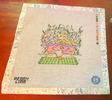 Hand Painted 13 Count Needlepoint Canvas Multicolor Square Mono Weave, SK picture