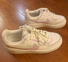 Nike Air Force 1 Low Unisex Adults Purple Leather Solid Lace-Up Sneakers picture