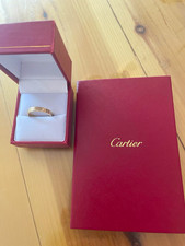 Cartier Love Ring 18k Yellow Gold Size 55 Engraved Signed Band w/ Box Cert picture