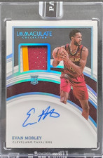2021-22 EVAN MOBLEY IMMACULATE ROOKIE PATCH AUTOGRAPH ONE OF ONE BLACK BOX 2025  picture