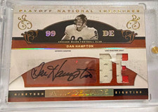 Donruss/Playoff 2007 National Treasures NFL Decades Dan Hampton AD-DH Auto Patch picture