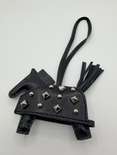 Hermes Horse Rodeo Robeo Rock PM Craie Silver Studded Milo Leather Bag Charm picture