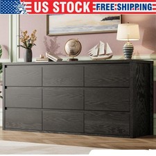 9 Drawer Dresser Large Modern Storage Cabinet for Bedroom, Wood Chest of Drawers picture