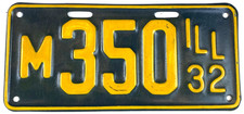 Vintage Illinois 1932 License Plate Truck M 350 Man Cave Garage Pub Wall Decor picture