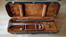 Old Silver-plated Amati trombone Bb Czechoslovakia picture