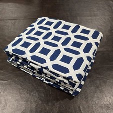 NOS Pottery Barn Teen Peyton King Sheet Set Navy White Nautical Modern *READ* picture