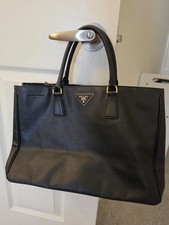 PRADA Galleria Shoulder Bag Medium Black Leather picture