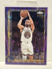 2025-2026 Topps Chrome Update Stephen Curry Purple Raywave Refractor 51/75 ＃14 picture