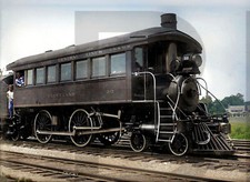 1910 Passenger locomotive train car Cleveland of New York  11 x 14